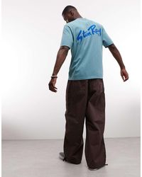 Stan Ray - Camiseta Azul De Manga Corta Con Logo Y Estampado En La Espalda De - Lyst