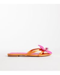 Public Desire - Magnolia 3d Floral Flat Sandals - Lyst