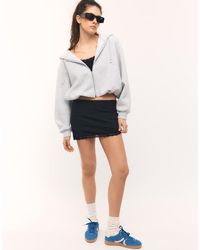 Stradivarius - Mini Skort Met Kanten Rand - Lyst