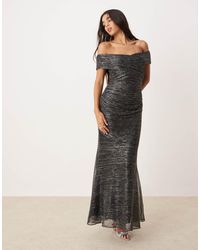 EVER NEW - Ruched Metallic Plisse Midaxi Dress - Lyst