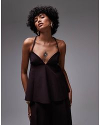 Mango - Structured Open Back Peplem Hem Top Co-ord - Lyst