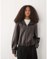 Forever New - Faux Leather Bomber - Lyst