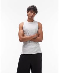 TOPMAN - Fitted Rib Vest With High Neck - Lyst