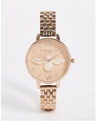 Dames Accessoires voor voor Horloges voor Olivia Burton Dameshorloge in het Metallic 