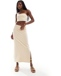 ASOS - Co-ord Set Reversible Slinky Bandeau Top And Column Maxi Skirt - Lyst