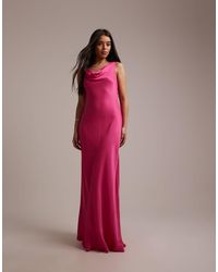Maids To Measure - Bridesmaid Cowl Front Maxi Dress - Lyst