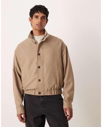 ASOS - Relaxed Pinstripe Smart Track Jacket - Lyst