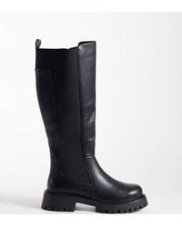 SIMMI - Simmi London Wide Fit Carlton Chunky Pull On Knee Boots - Lyst