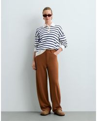 Oysho - 5-Pocket Straight-Leg Trousers - Lyst