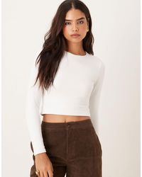 Abercrombie & Fitch - – langärmliges, knapp geschnittenes t-shirt - Lyst