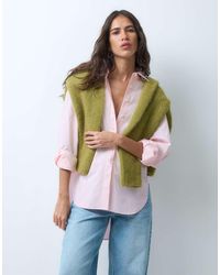 ASOS - Dipped Hem Oversized Shirt - Lyst