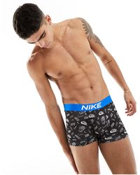 Nike - Dri-fit essential - boxer en microfibre à taille bleue - noir - Lyst