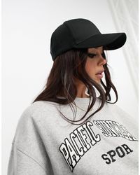 ASOS - Cappello con visiera tinta unita nero vestibilità migliorata - Lyst