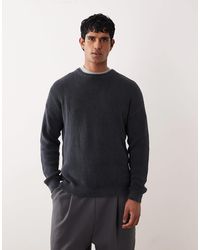 ASOS - Pull décontracté en maille côtelée avec col ras - Lyst
