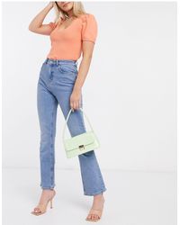 ASOS '70's' Kick Flare Met Hoge Taille - Blauw