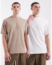 ASOS - – 2er-pack basic-t-shirt mit relaxed fit - Lyst