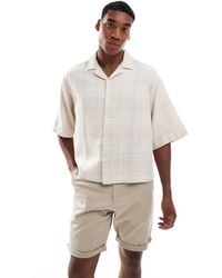 ASOS - Boxy Oversized Basket Weave Shirt - Lyst