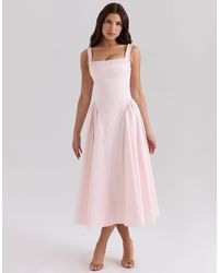 House Of Cb - Dorothy Stretch Cotton Midi Sundress - Lyst