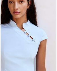 Pull&Bear - Poplin Overhemd Met Koordsluiting - Lyst