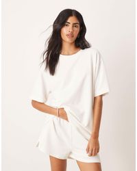 ASOS - – strukturiertes oversize-t-shirt aus strick - Lyst