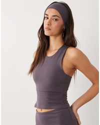 4505 - Icon Soft Touch Racer Back Vest With Inner Bra And Removable Padding - Lyst