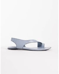 ASOS - Francesca Premium Minimal Clean Toe Loop Flat Sandal - Lyst
