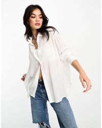 Bershka - Oversized Cotton Shirt Co-ord - Lyst