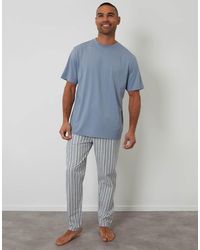 Threadbare - Pyjama T-Shirt & Stripe Bottoms Set - Lyst