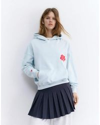 Pull&Bear - Flower Graphic Hoodie - Lyst