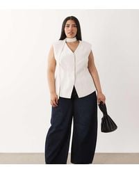 ASOS - Curve Tailored Moulded Hip Longline Waistcoat - Lyst