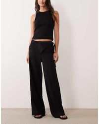 ASOS - Wrap Front Tie Detail Tailored Trouser In - Lyst