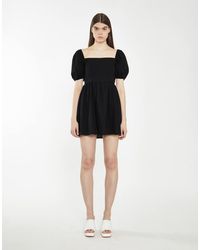 Glamorous - Tie Back Babydoll Mini Dress - Lyst
