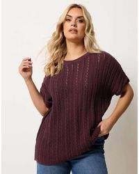 Yours Clothing - Knitted T-Shirt - Lyst