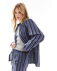 Wednesday's Girl - Oversized Gestreept Overhemd - Lyst