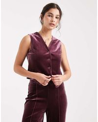 Vero Moda - Velvet Waistcoat - Lyst