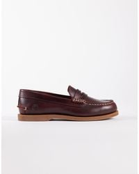 Timberland - Mocassins classiques style bateau en cuir pleine fleur - bordeaux - Lyst
