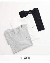 Tommy Hilfiger - Signature Essential 3 Pack Flag Logo T-Shirt - Lyst