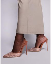 SIMMI - Simmi London Thia Embellished Detail High Heeled Mule - Lyst