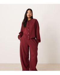 ASOS - Asos Design Petite Interlock Barrel Leg jogger - Lyst