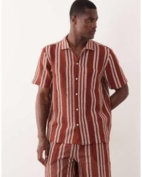 New Look - Co-Ord Crochet Stripe Shirt - Lyst