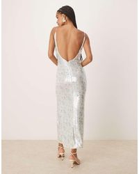 Bardot Infinite Sequin Maxi Dress in Pink | Lyst UK