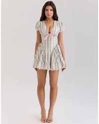 House Of Cb - Emiliana Stretch Cotton Mini Dress - Lyst