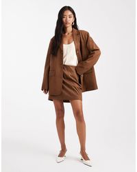 Object - Mini-jupe d'ensemble en imitation daim - Lyst