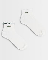 Lacoste - 2 Pack Mid Length Ruffle Socks - Lyst