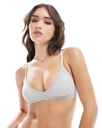 Cotton On - Cotton on - brassière à bonnets rembourrés en maille pointelle et dentelle - Lyst