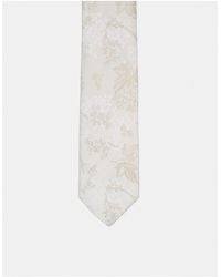 ASOS - Corbata color estrecha con patrón floral - Lyst