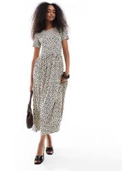 Wednesday's Girl - Smudge Spot Tiered Midaxi Dress - Lyst
