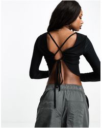 I Saw It First - Open Back Top With Tie Detail - Lyst