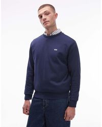 Vans - Regular-Fit Sweatshirt Met Logo Links Op De Borst - Lyst