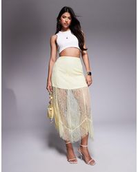 ASOS - Lace Maxi Skirt With Mini Lining - Lyst
